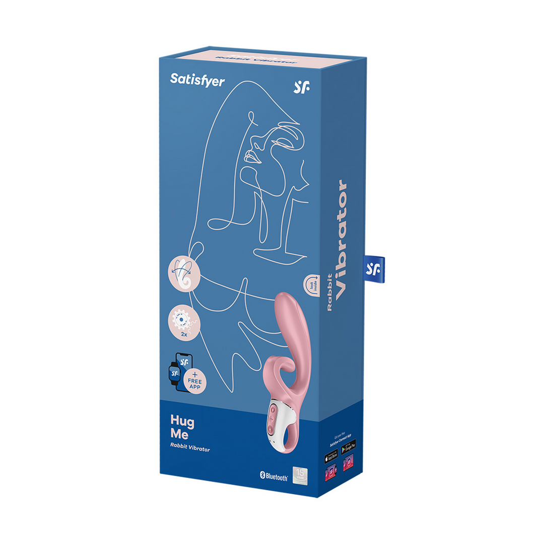 Hug Me - Rabbit Vibrator met Tongue Tip voor Clitoris Stimulatie - Roze