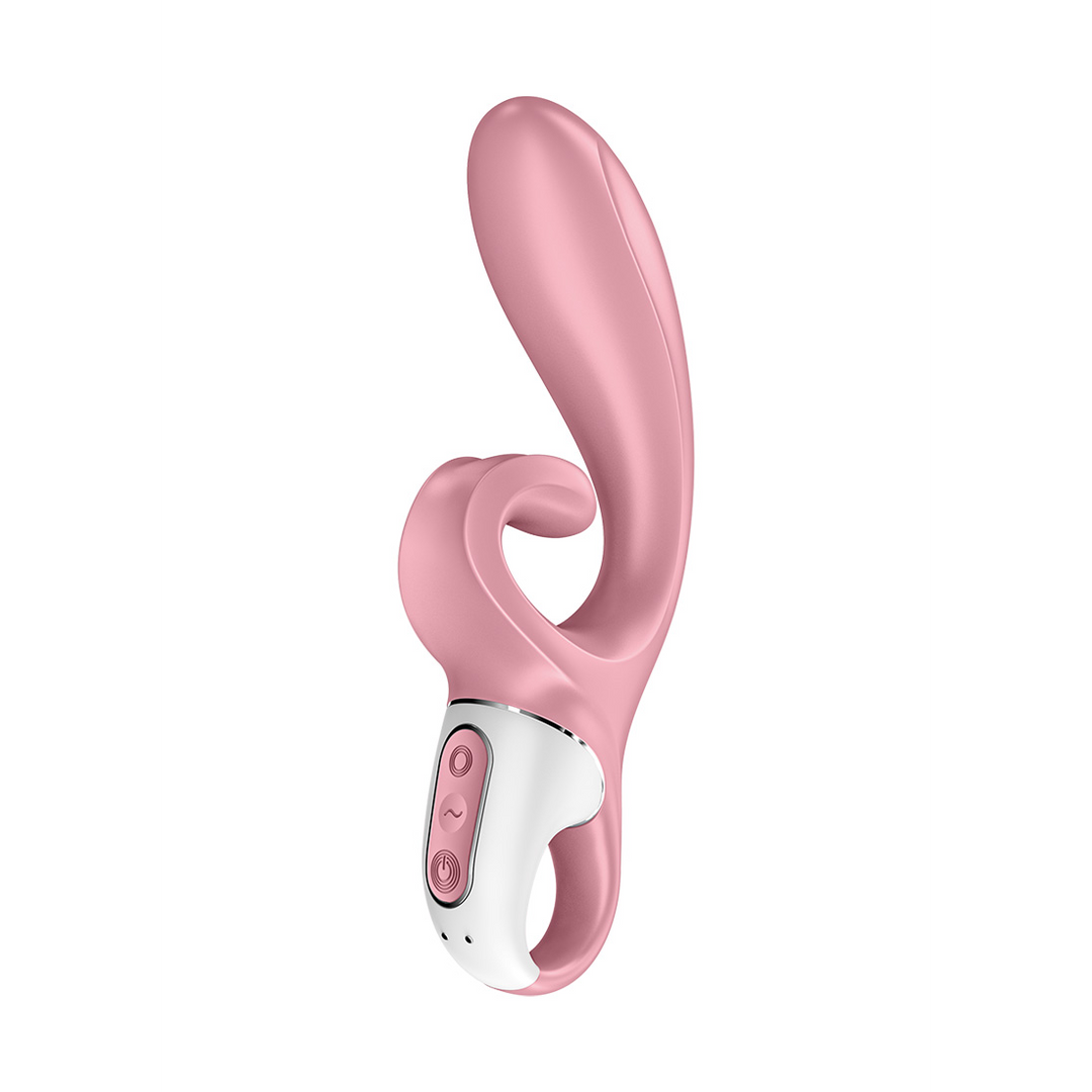 Umarm mich - Rabbit Vibrator mit Zungen-Spitze für Klitoris-Stimulation - Pink