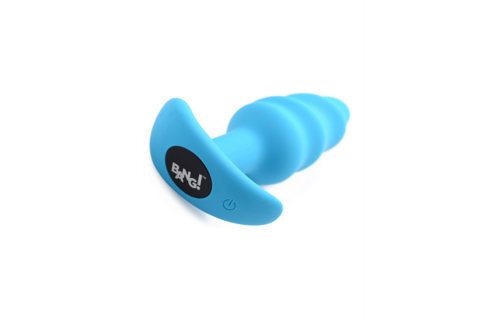 Vibrating Silicone Swirl Butt Plug 10.6 cm With Remote Control