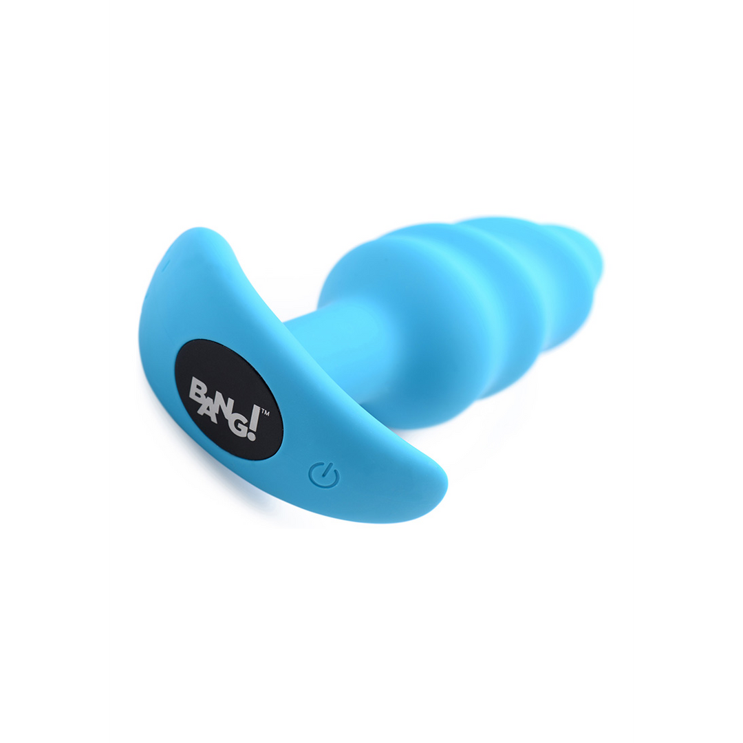 Vibrating Silicone Swirl Butt Plug 10.6 cm With Remote Control