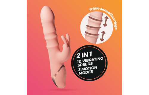 Ringlord Ring Rabbit Vibrator Pink | 3 Rings, 10 Modes