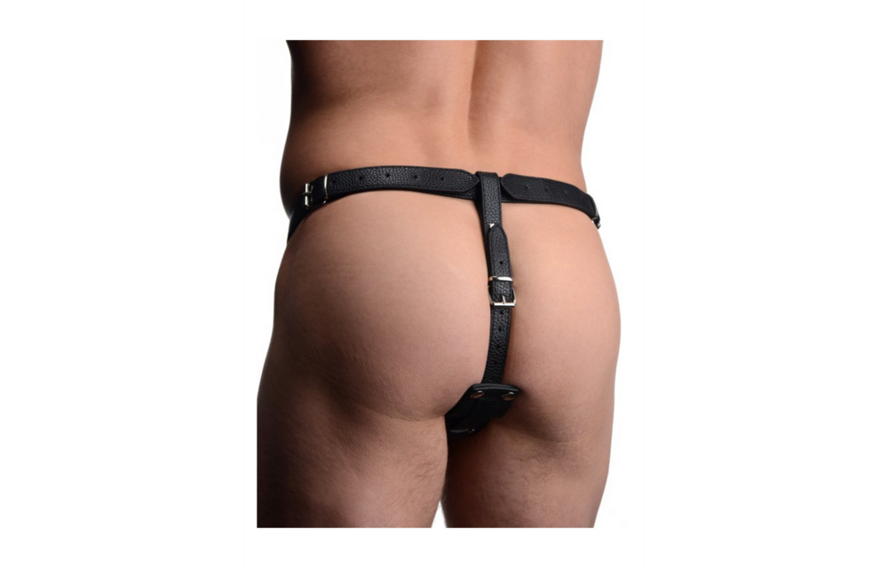 Men's harness with silicone butt plug 12 cm | Ultimate sensation