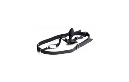 Men's harness with silicone butt plug 12 cm | Ultimate sensation