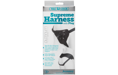 Platina Supreme Harnas met Plug 26,4 cm – Comfort & Kracht