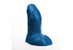✊Fuck & Fist Buri L - Realistic Curved Dildo with Balls - 8.7 / 22 cm - Blue