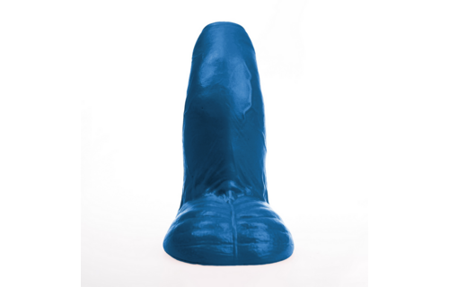 ✊Fuck & Fist Buri L – Realistischer gebogener Dildo mit Hoden – 8,7 / 22 cm – Blau