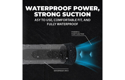 CyberPulse - Automatische Waterdichte Penis Pomp - Zwart