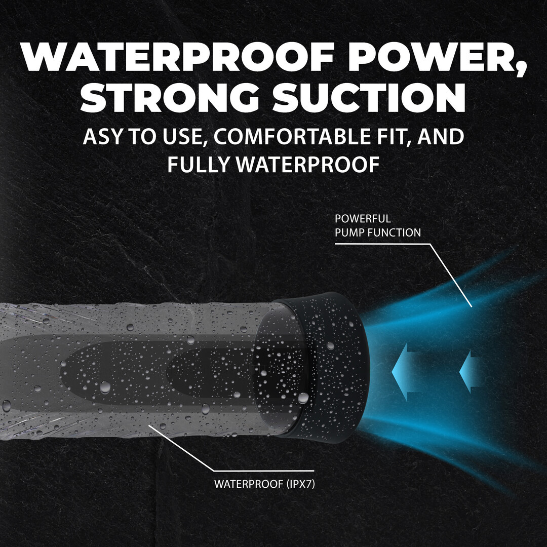 CyberPulse - Automatische Waterdichte Penis Pomp - Zwart