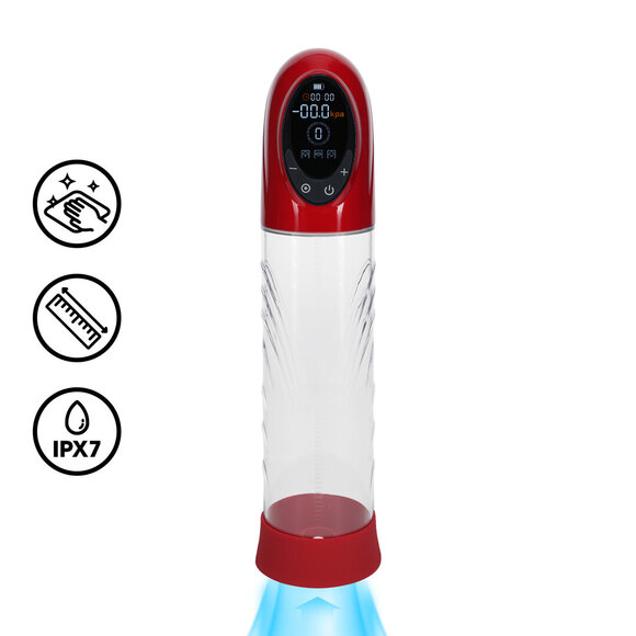 CyberPulse - Automatic Waterproof Penis Pump - Metallic Red