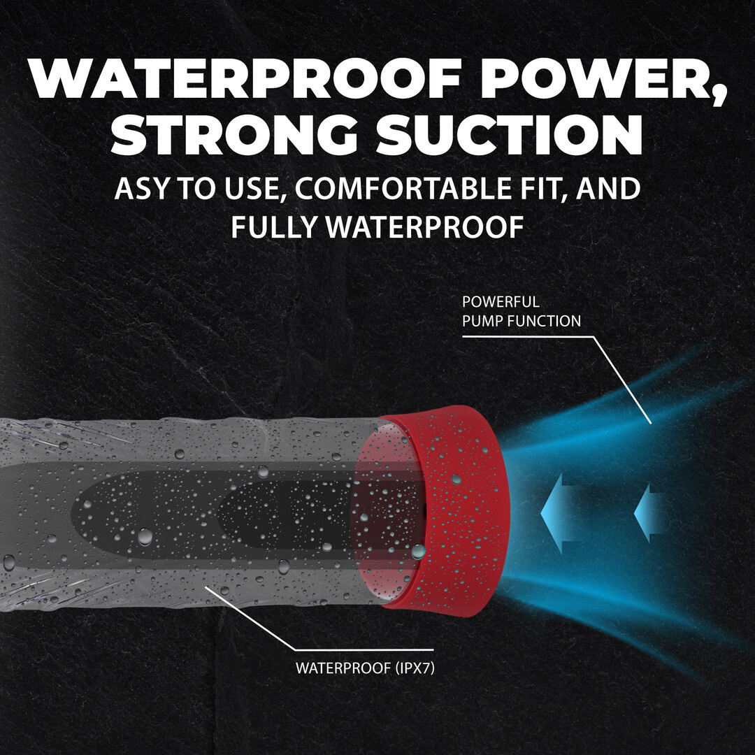 CyberPulse - Automatischer wasserdichter Penis-Pump - Metallic Rot