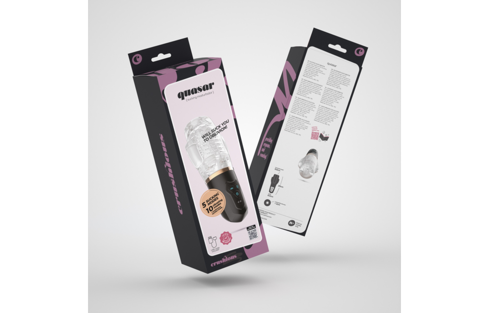 Quasar - Rechargeable Masturbator with Suction - Transparent