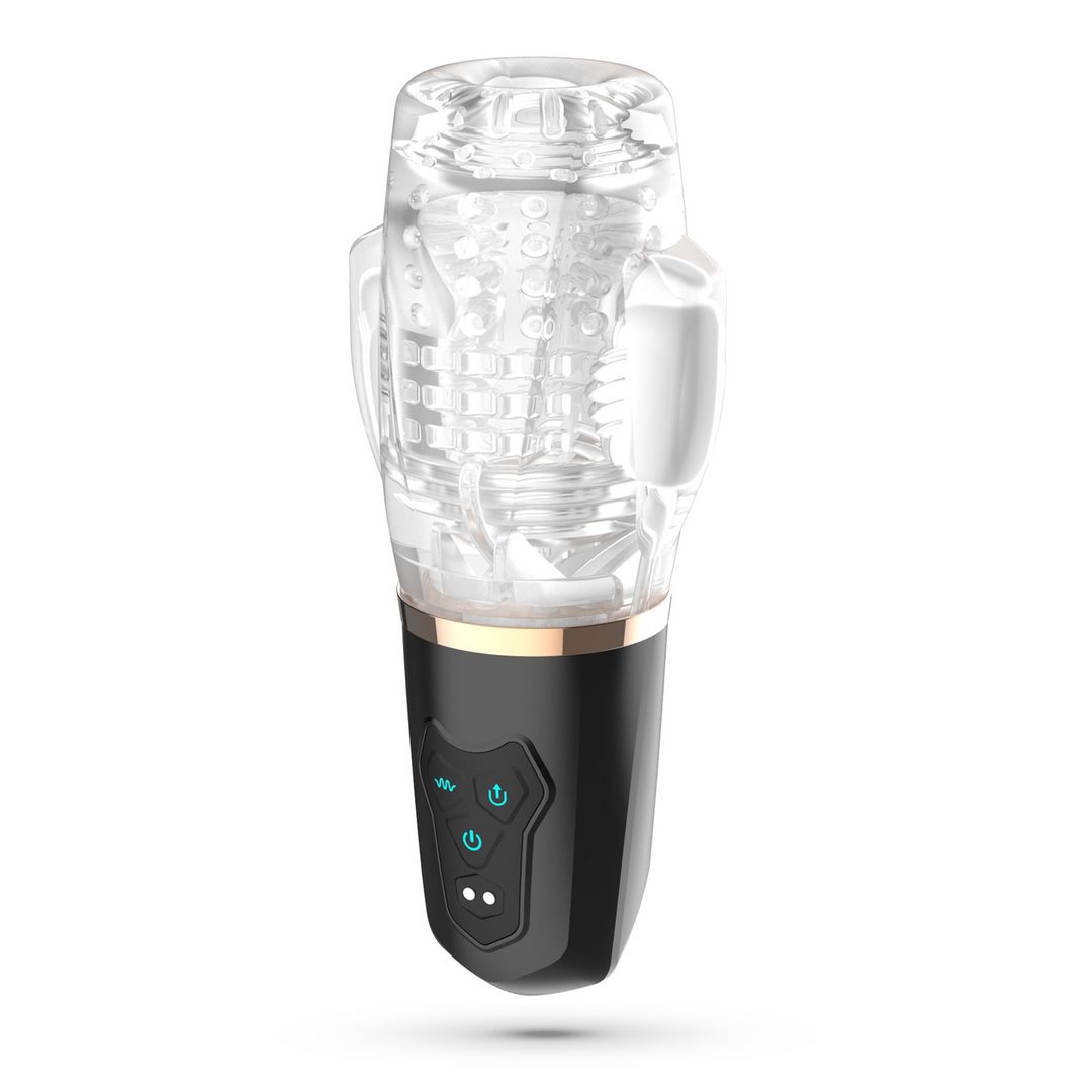 Quasar - Rechargeable Masturbator with Suction - Transparent