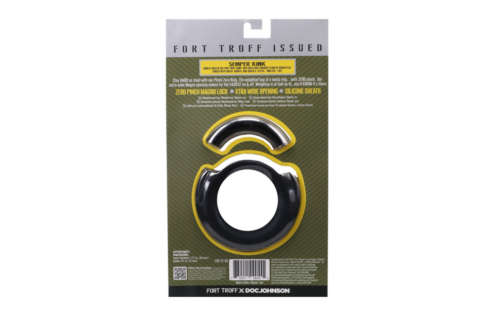 Pinch Zero Ring Black - Steel Ring Without Pinching | Doc Johnson