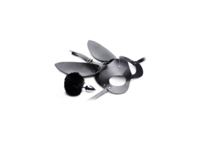 Bunny Tail Anal Plug and Mask Set 12 cm – Sensual & Black