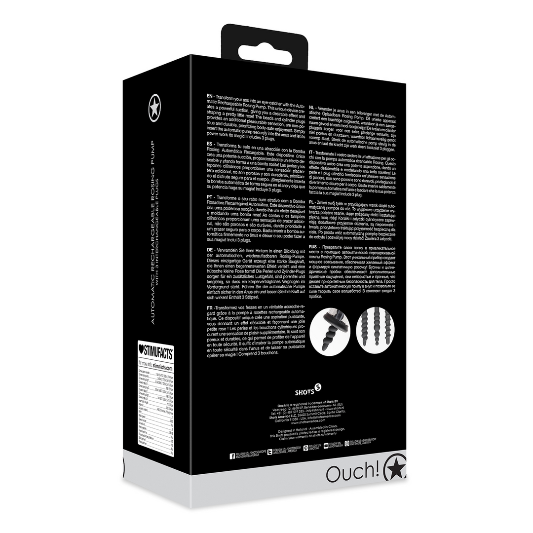 Automatische Oplaadbare Rozenpomp Zwart 7,5 cm – Ultiem Genot