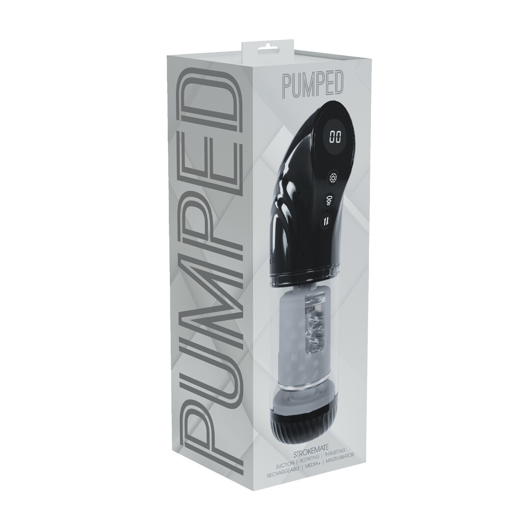 StrokeMate - Saugrotation und thrusting Masturbator Pumpe - Schwarz