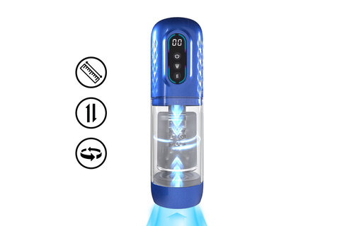 Vortex Saugrotationsmasturbator Metallic Blue – Kraftvolles Vergnügen