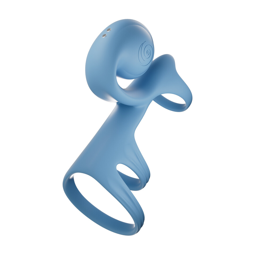 JOVI ARC Snail Wedding Ring – Blue Haze, Powerful & Comfortable