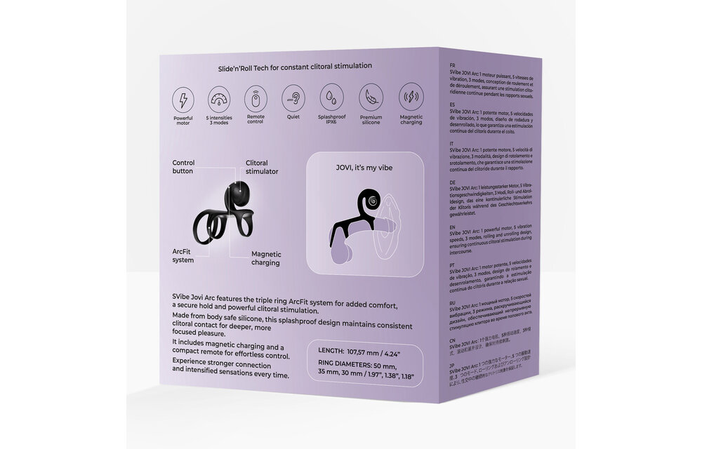 JOVI ARC Snail Wedding Ring - Intense Clitoral Pleasure Black