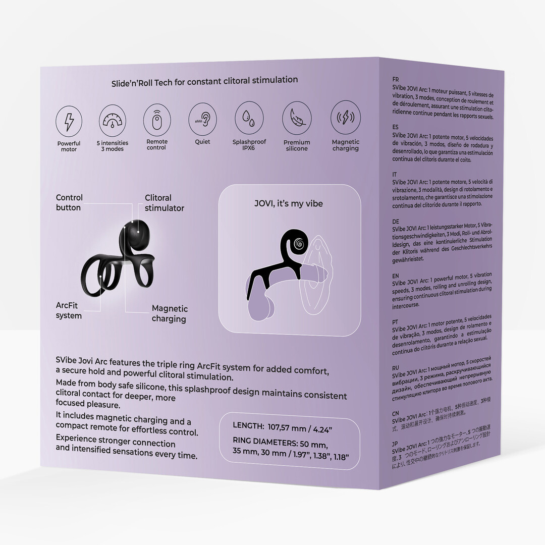 JOVI ARC Slakken Trouwring - Intense Clitoraal Genot Zwart