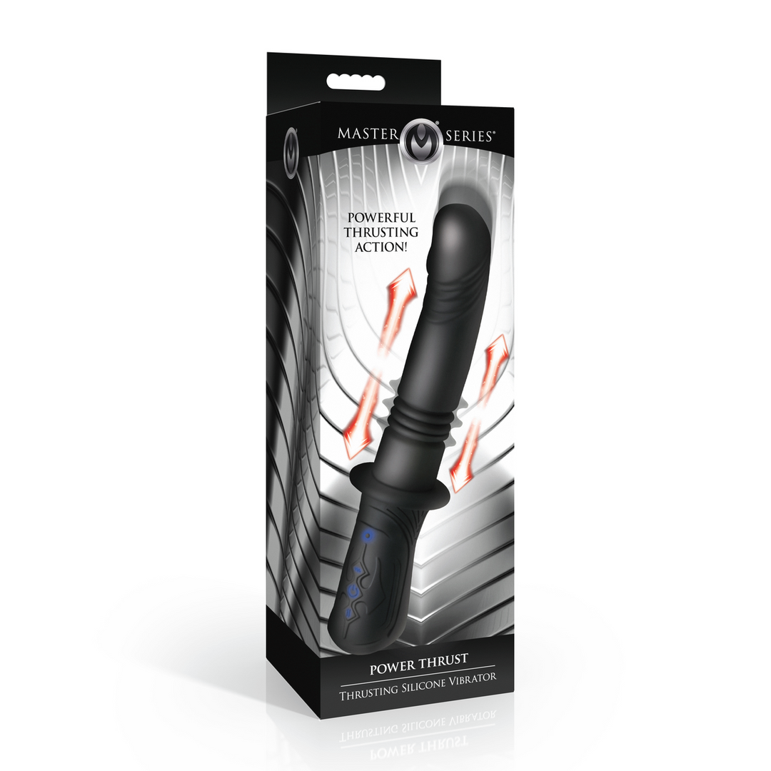 Power Thrust Duwende Siliconen Vibrator - Zwart & Krachtig