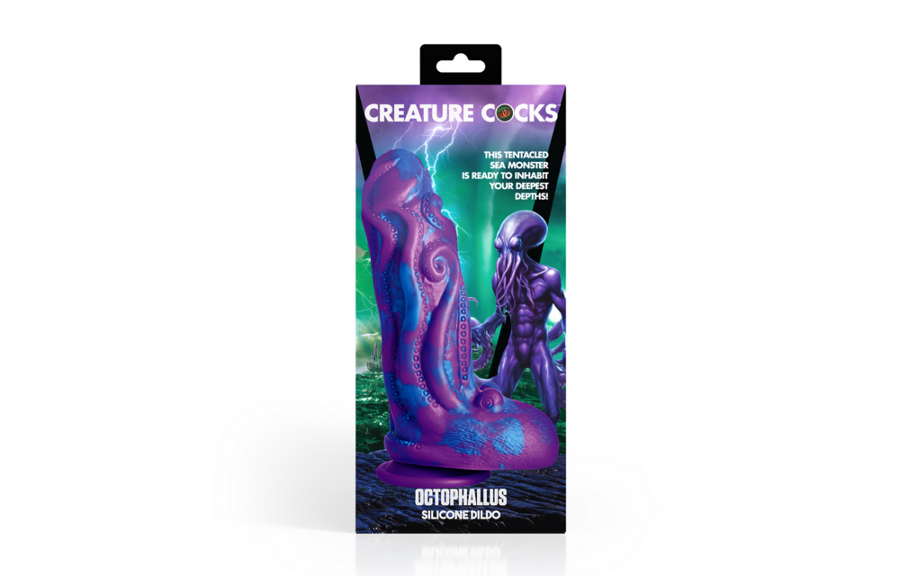 Octophallus 22.3 cm - Purple/blue silicone dildo XR Brands