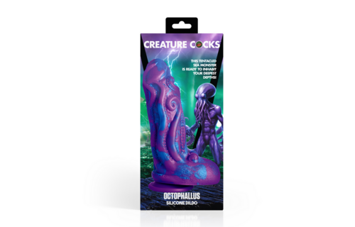 Octophallus 22.3 cm - Purple/blue silicone dildo XR Brands