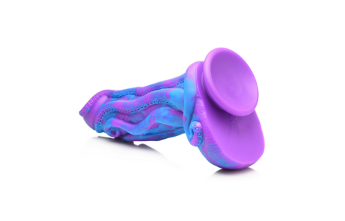 Octophallus 22,3 cm - Paarse/blauwe siliconen dildo XR Brands