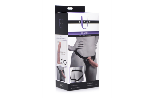 Brazen Silicone Dildo with Harness 2.5 cm – Safe & Mouldable