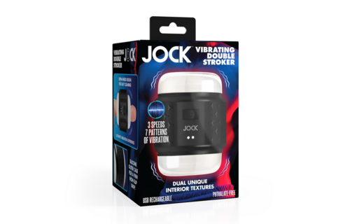 Vibrierender Doppel-Stroker - Schwarz