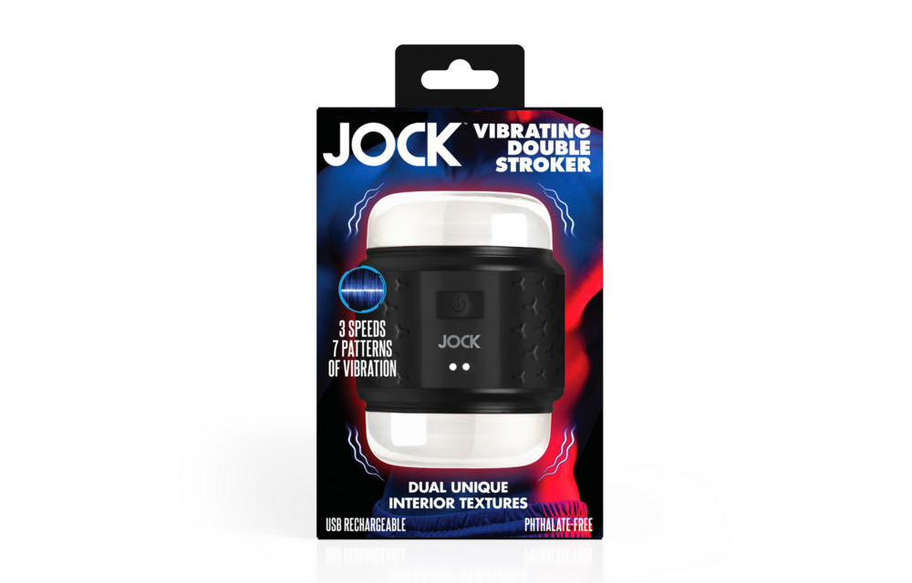 Vibrating Double Stroker Black - Ultimate Pleasure & Comfort