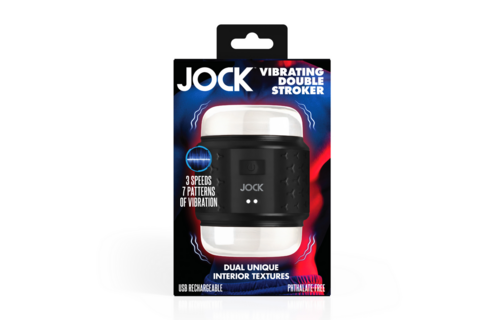 Vibrating Double Stroker Black - Ultimate Pleasure & Comfort