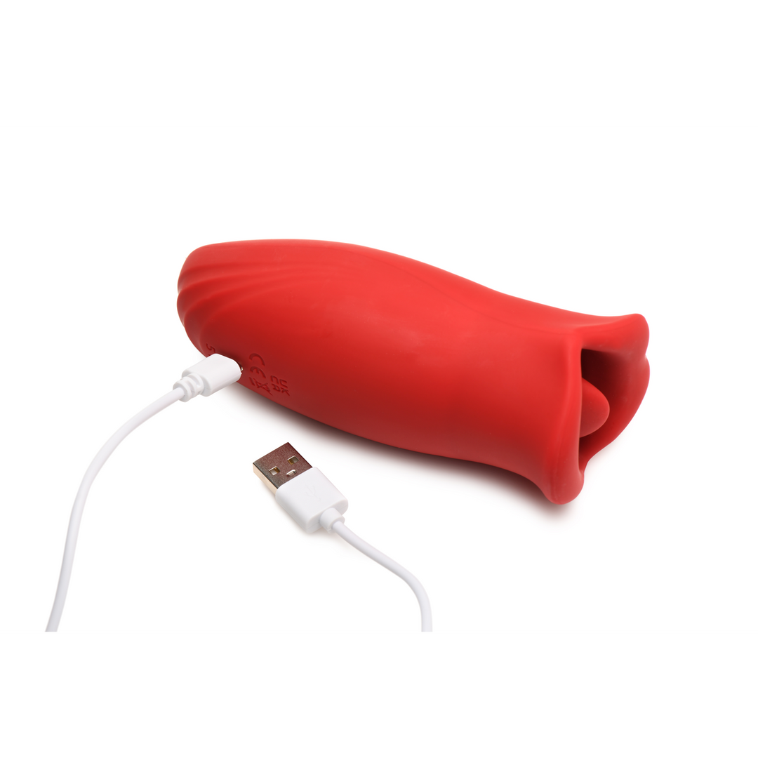 Kiss and Tell Rood – Siliconen Kussen & Vibrerende Clitorisstimulator