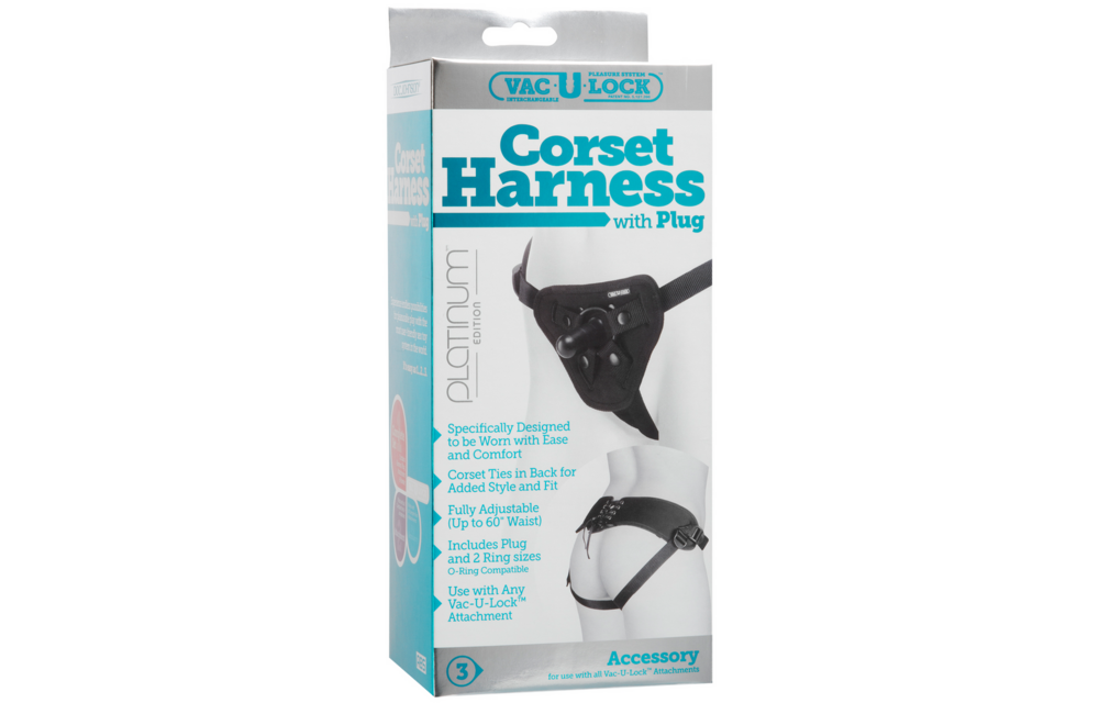 Platinum Corset Harness with Plug 60 inches – Stylish & Comfortable