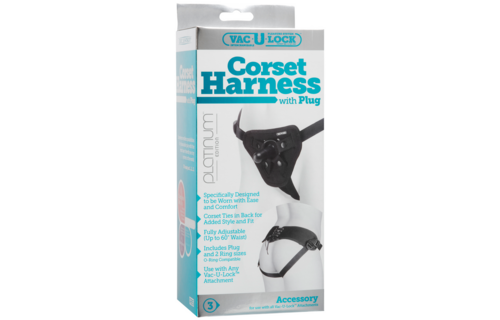 Platina Corset Harness met Plug 60 inch – Stijlvol & Comfortabel