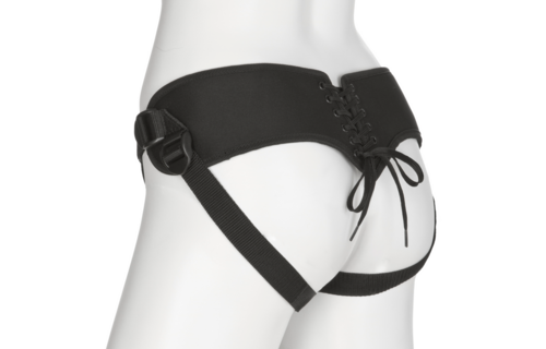 Platin-Korsett-Harness mit Plug 60 Zoll – Stilvoll & bequem