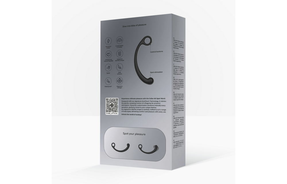 AXI Spot Wand Graniet Noir – Intens Genot & Vingerbeweging