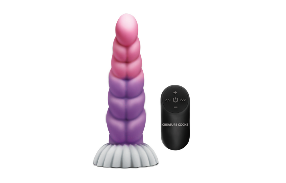 Cloud Rider Vibrating Unicorn Dildo Purple/Pink Silicone