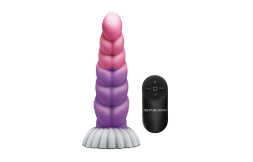 Cloud Rider Vibrierender Einhorn-Dildo Lila/Rosa Silikon