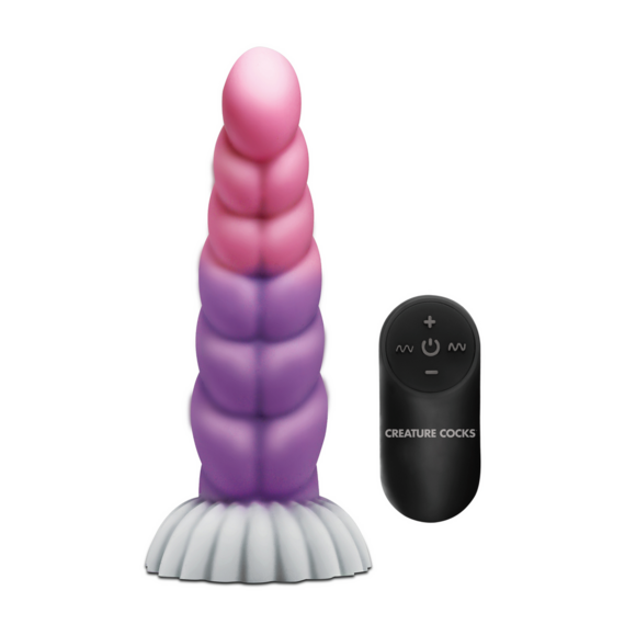 Cloud Rider Vibrating Unicorn Dildo Purple/Pink Silicone