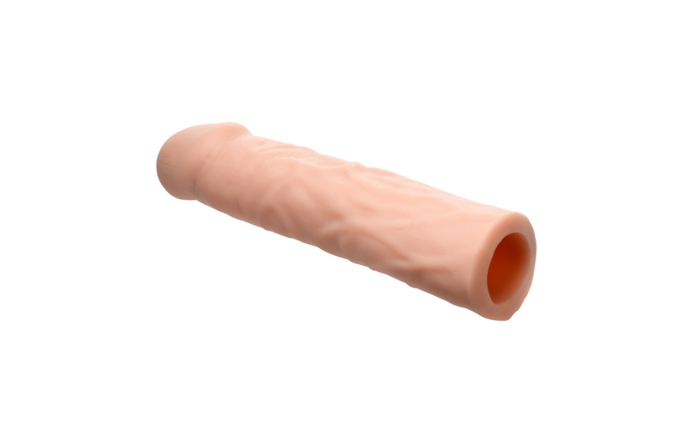 Enhancers - Vibrating Realistic Penis Extension with Remote Control - Light