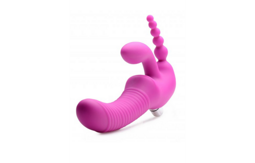 Regal Rider Strapless Strap-on: Drievoudig Vibrerend Genot