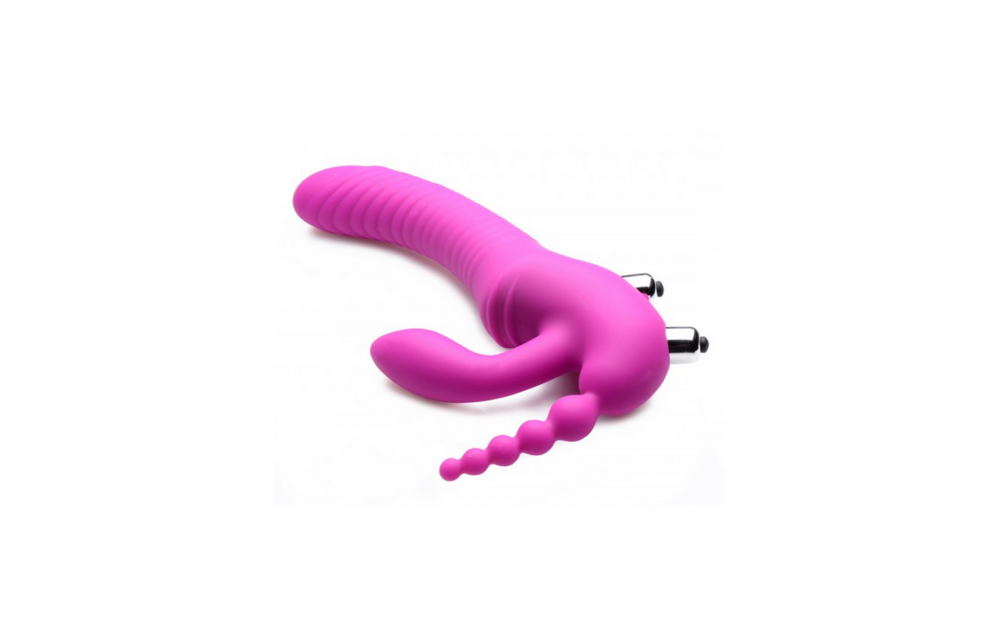 Regal Rider Strapless Strap-on: Drievoudig Vibrerend Genot