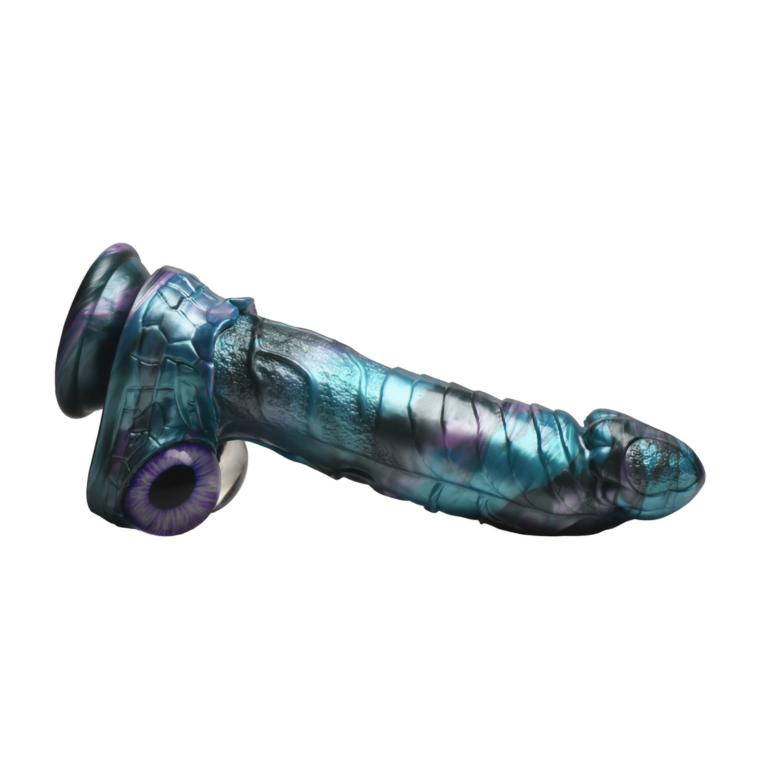 Astro-Thrust - Thrusting and Vibrating Silicone Dildo - Blue/Purple