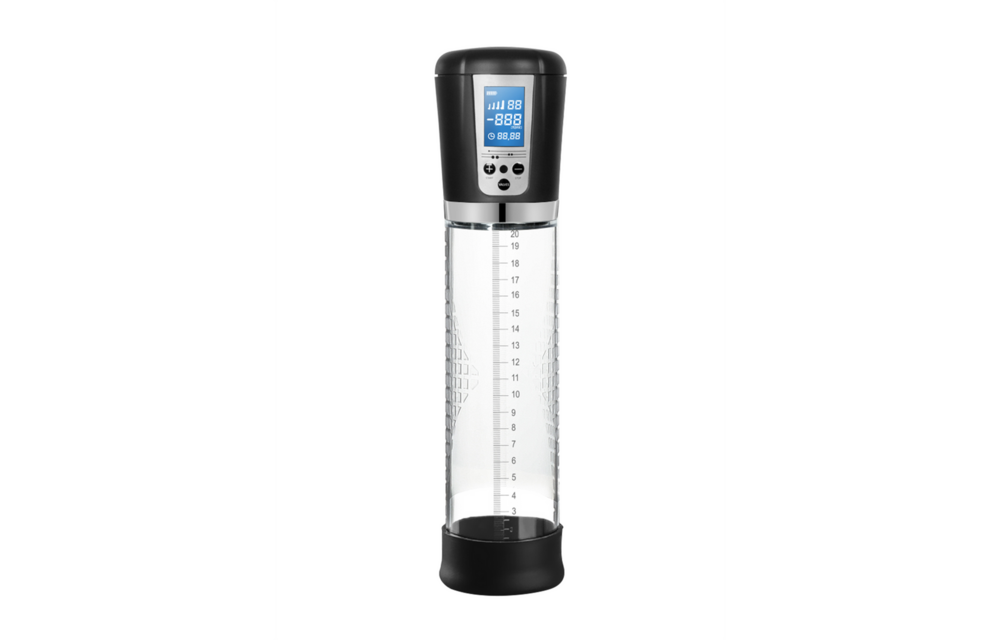 Premium wiederaufladbare automatische LCD-Penispumpe 29 cm
