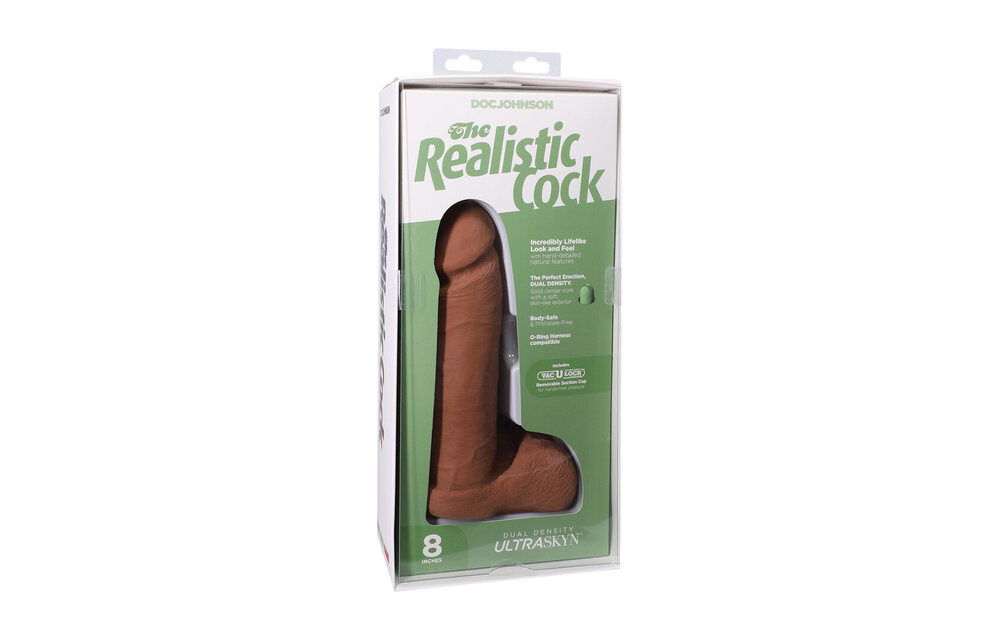 Realistischer Penis mit Hoden 21 cm – Ultraskyn Vac-U-Lock