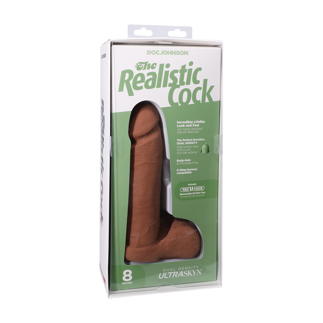 Realistic Cock with Balls 21 cm - Ultraskyn Vac-U-Lock
