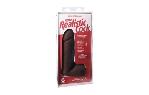 Realistic Cock ULTRASKYN 18.4 cm - Chocolate Vaculock