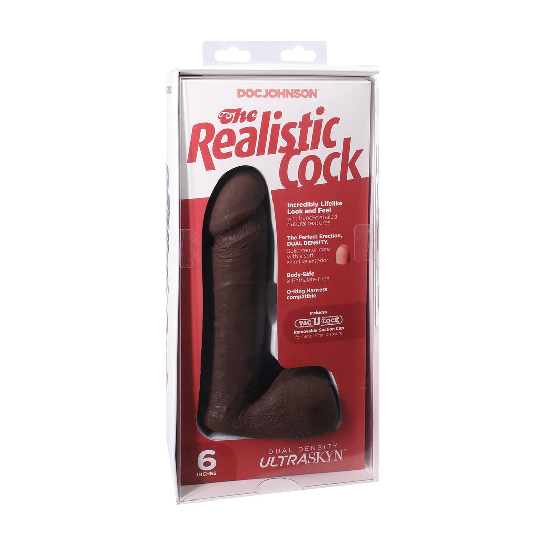 Realistic Cock ULTRASKYN 18.4 cm - Chocolate Vaculock