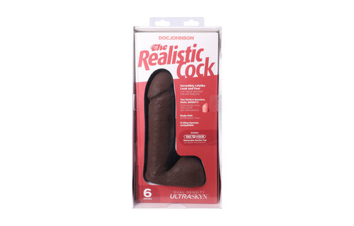 Realistic Cock ULTRASKYN 18.4 cm - Chocolate Vaculock